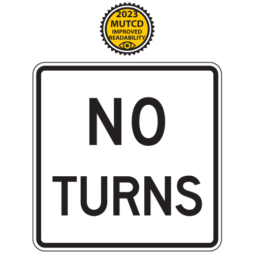 No Turns Sign | 2023 MUTCD
