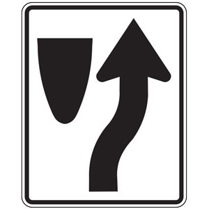 Keep Right (Symbol) Sign