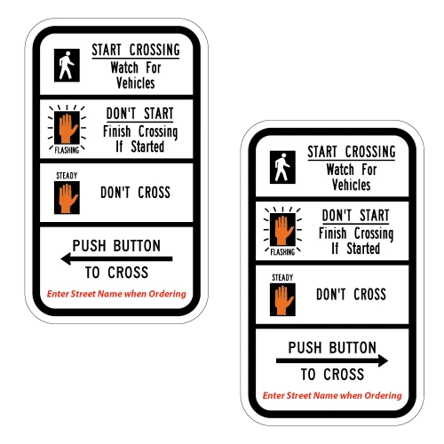 R10 3F Crosswalk Message with Custom Street Name Signs