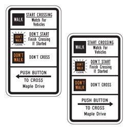 R10 3G Crosswalk Message with Custom Street Name Signs | 2009 MUTCD