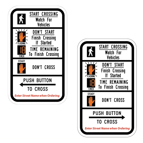 R10 3I Crosswalk Message with Custom Street Name Signs