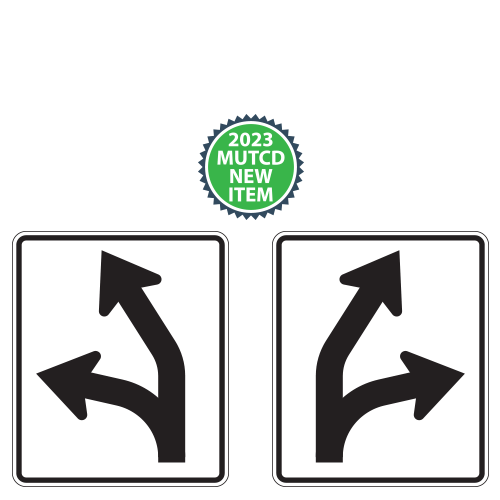 Optional Movement (Left/Right) Turns Sign | 2023 MUTCD