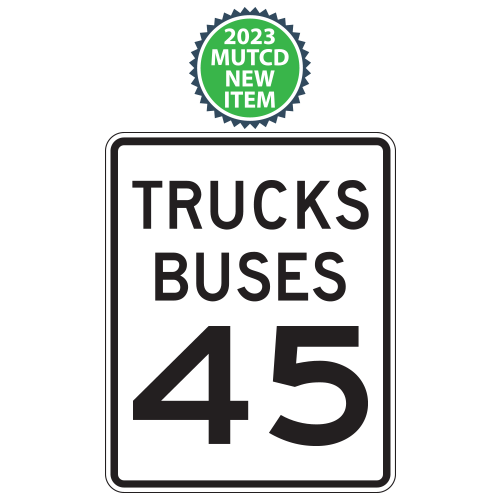 Trucks Buses Speed Limit Plaques | 2023 MUTCD