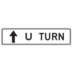U Turn with Up Arrow Sign | 2023 MUTCD