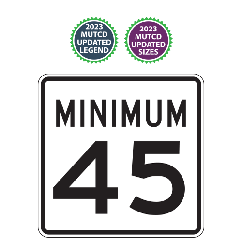 Minimum Speed Limit Plaques | 2023 MUTCD