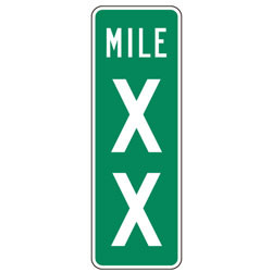 Mile Marker (2 Digit) Reference Location Signs