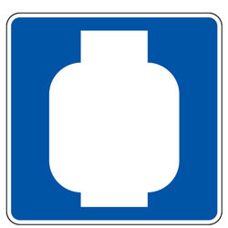 Propane Gas (Symbol) Sign