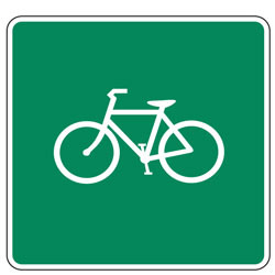 Bicycles Permitted Icon Guide Sign