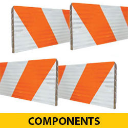 Orange and White Barricade Boards