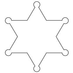 Shield 6 Point Star | Special Routed Shapes | Reflective Sheeted Aluminum Sign Blanks