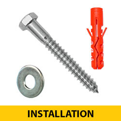 Use the Anchor Kit to mount sign bases to the ground.