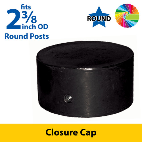 Semi Gloss Powder Painted Closure Cap for 2 3/8" OD Round Post