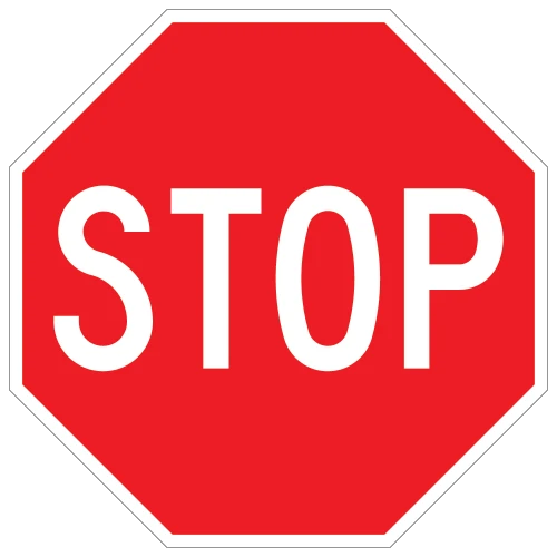 Stop Sign Face for application on a  surface