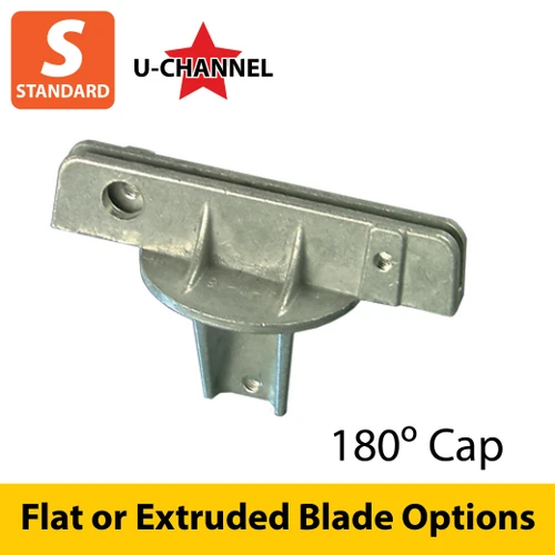 Silver 5.5" Bracket: 180 Degrees for U Channel Posts