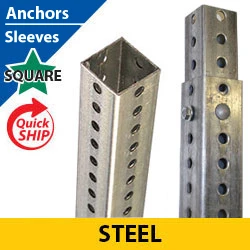 Silver Square Punched POZ LOC Anchors/Sleeves