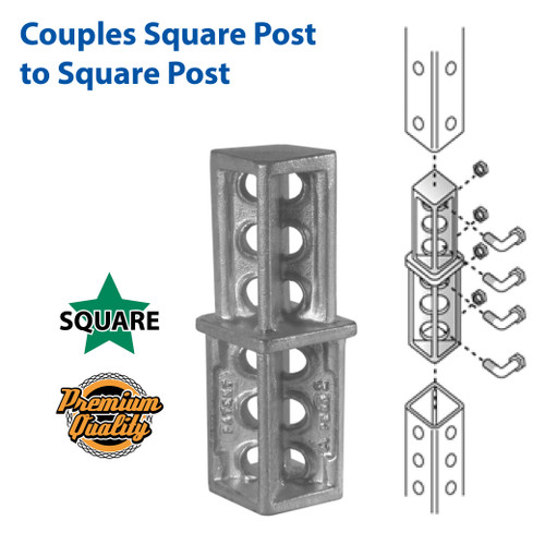 Square Post Snap'n Safe Coupler