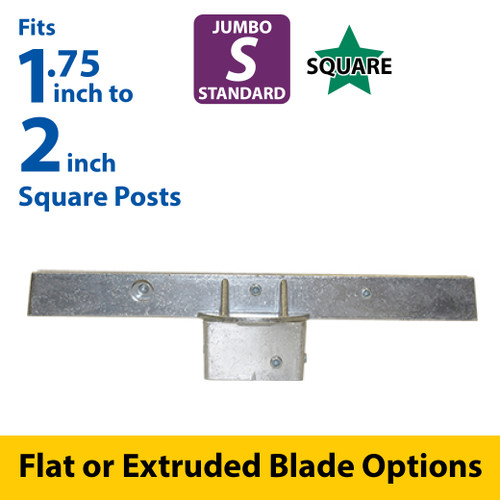 Silver 12" Jumbo Square Post Cap Bracket for 1.75" to 2" Square Posts