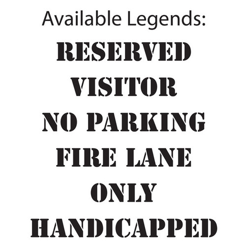 3 Inch High Polyvinyl Word Stencils for Parks and Recreation