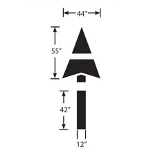 8 Ft Straight Arrow Polyvinyl Stencil