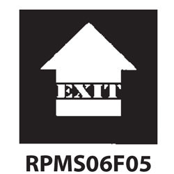 Exit Arrow Polyvinyl Safety Floor Marking Stencil