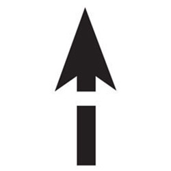 (38 Inch x 9 1/2 Feet) Straight Arrow Polyvinyl Stencils