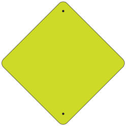 Warning FYG Reflective Sheeted .080 Aluminum Sign Blanks