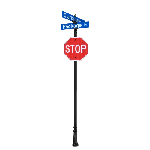 Clarksdale | Standard Mount | 4 Way Intersection with 30" Blades & Stop Sign Package