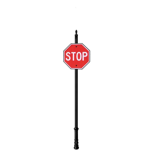 Oxford | Standard Mount | Post System with Stop Sign Package