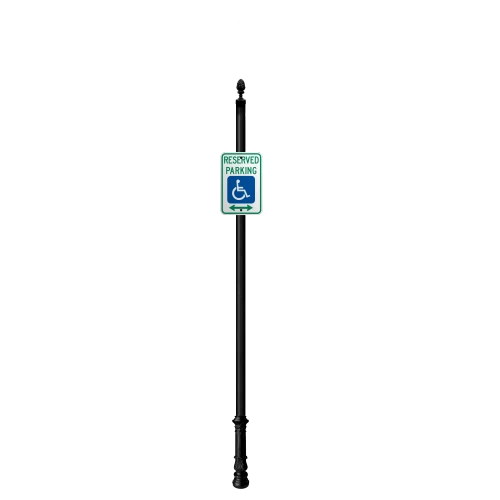 Natchez | Standard Mount | Post System with Parking Sign Package