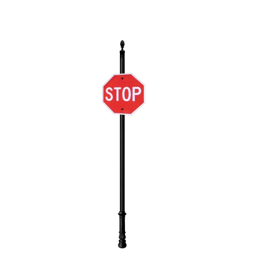 Natchez | Standard Mount | Post System with Stop Sign Package