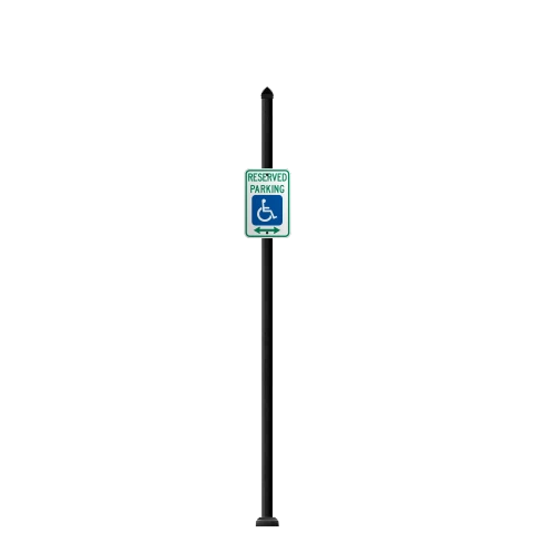 Tupelo | Standard Mount | Post System with Parking Sign Package