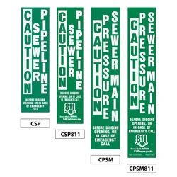 Sewer Decals for Ground Mount Flex Delineators & Utility Markers