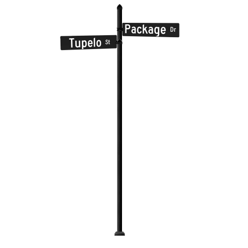 Tupelo | Special Mount | 4 Way Intersection with 36" Street Name Blades Package