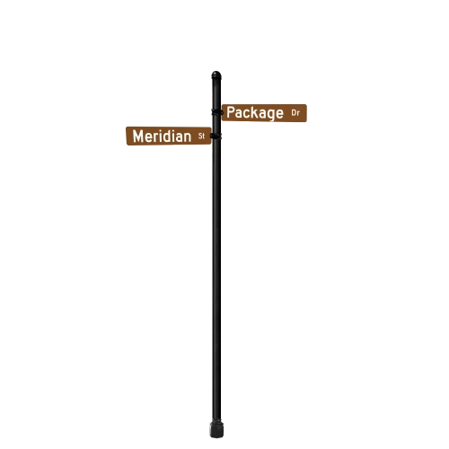 Meridian | Special Mount | 4 Way Intersection with 6" x 30" Street Name Blades Package