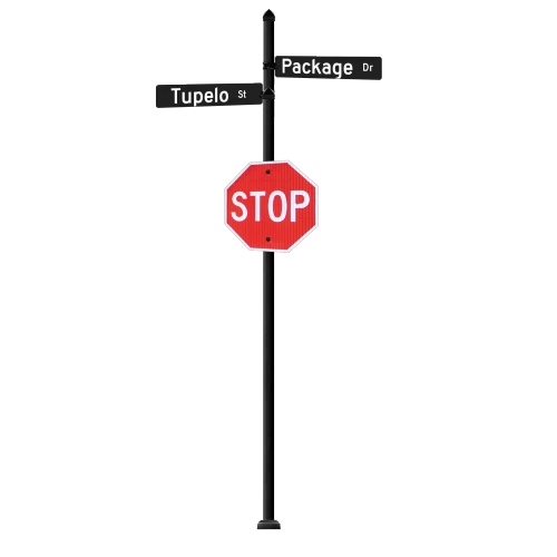 Tupelo | Special Mount | 4 Way Intersection with 30" Blades & Stop Sign Package