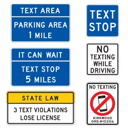 Custom Don' t Text While Driving Signs