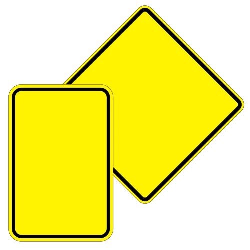 Border Blanks with Yellow Reflective Sheeting