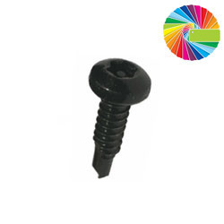 Black Torx Head Screw with #30 (1/4" x 1") Pan Head | Material: Stainless Steel with Black Zinc Plating. | Use: To mount bent lip signs to brackets.