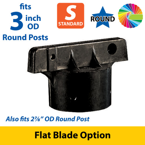 Semi Gloss Powder Painted 5.5" Post Cap Bracket for 3" OD Round Post