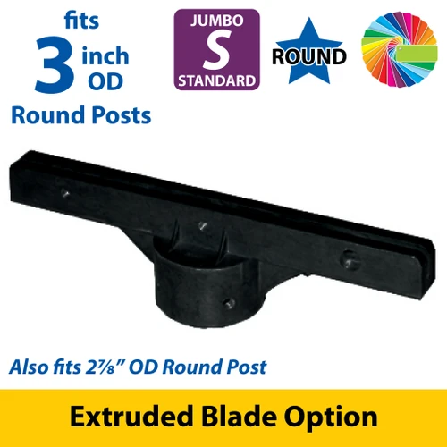 Semi Gloss Powder Painted 12" Jumbo Bracket for 3" OD Round Post and Extruded Sign Blade