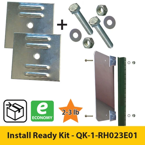 Install Ready Kit |  Stiffening Sign Savers & Hardware for 2 Hole Sign installation on a 2-3 lb U-Channel Post