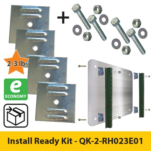 Install Ready Kit |  Stiffening Sign Savers & Hardware for a 4 Hole Sign installation onto  2 2-3 lb U-Channel Posts