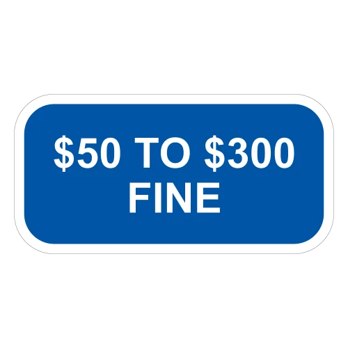$50 to $300 Fine Plaque Blue