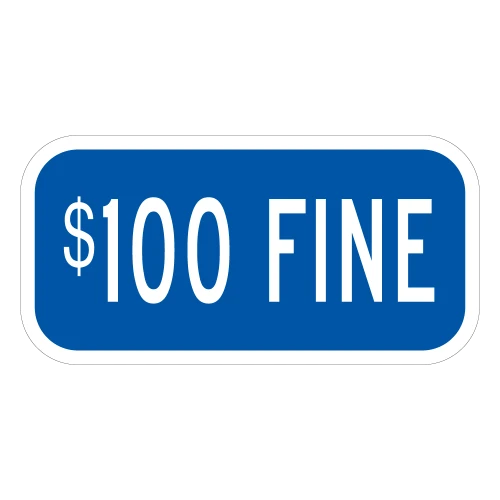 $100 Fine Plaque Blue