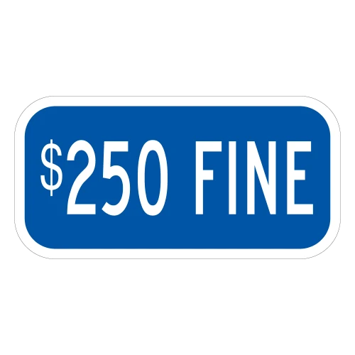 $250 Fine Plaque Blue