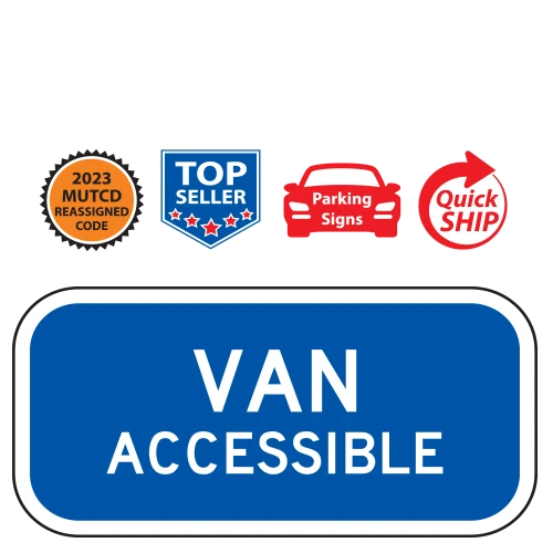 Van Accessible Plaque (General Services Blue)