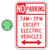 No Parking | Except Electric Vehicles with Times & Optional Arrows Sign | 2023 MUTCD