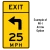 W1 Series Arrow & Exit Speed Advisory Warning Sign