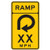 W1 Series Arrow &  Ramp Speed Advisory Warning Sign