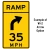 W1 Series Arrow &  Ramp Speed Advisory Warning Sign
